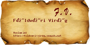 Földvári Virág névjegykártya